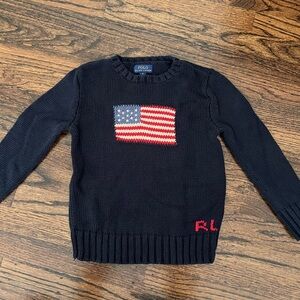Ralph Lauren Iconic Flag Sweater - Little Boys Size 5